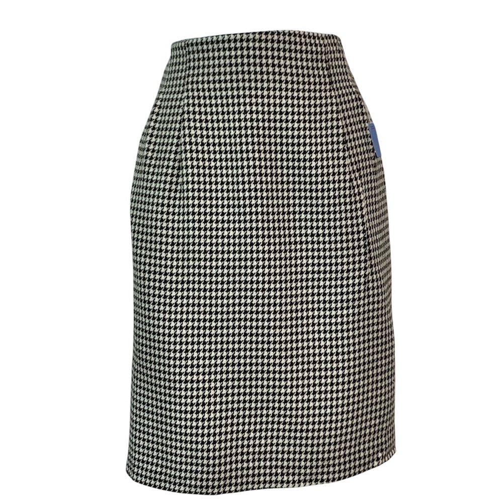 MICHELLE STUART Vintage Houndstooth Wool Blend Pencil Skirt Sz 14